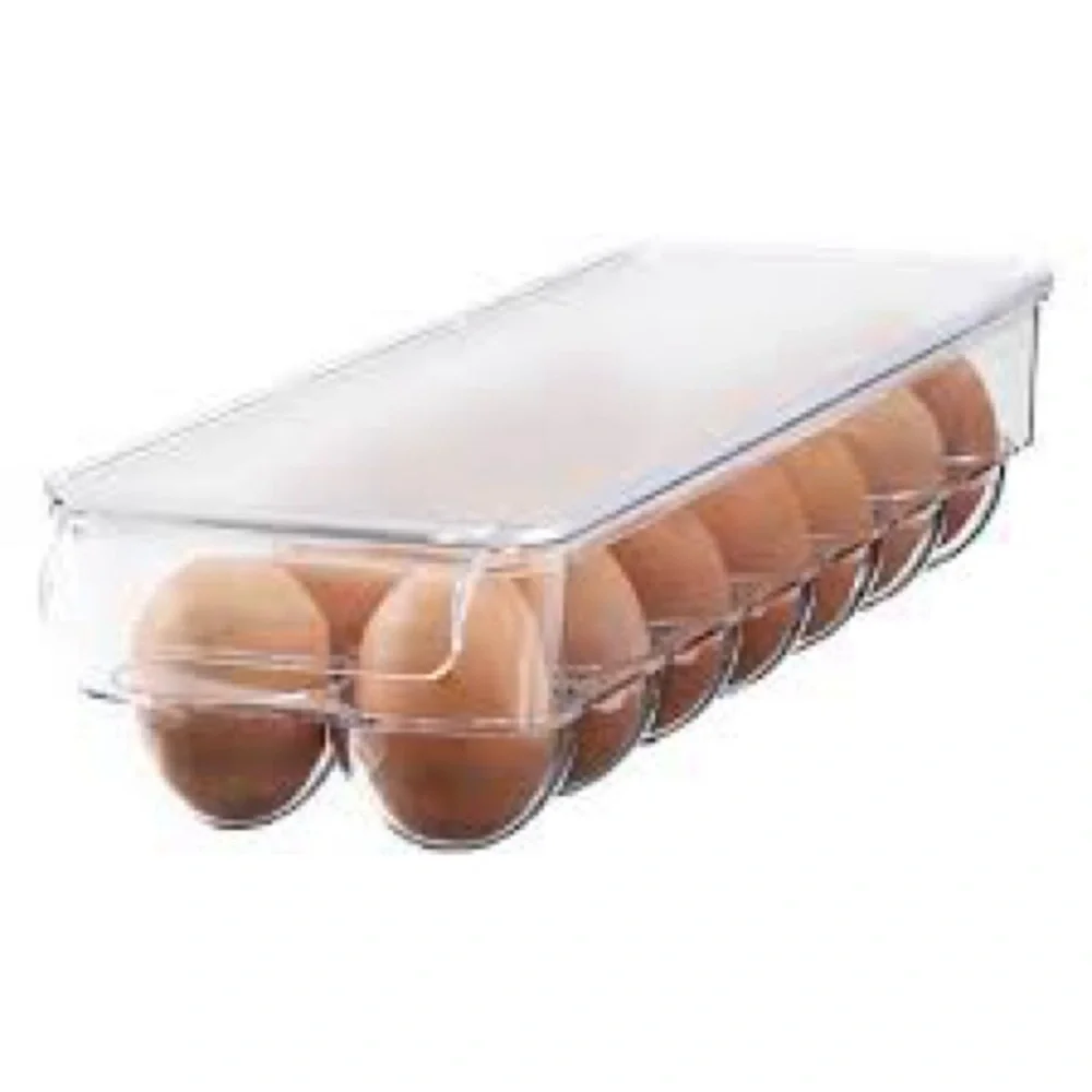 NEW IN PACKAGING Croton Transparent Egg Tray 4.5 x 14.7 x 3.0 in hold 14 eggs